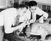 Frank Hershey (left) at Pontiac (1933)