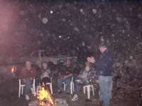 The Gang Sitting around Bonfire