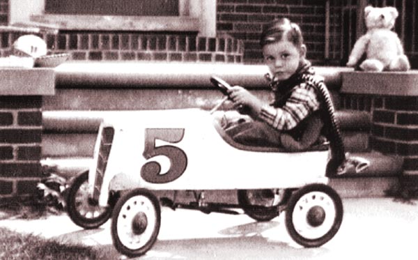 Virgil, Jr. in �OL No. 5� (Father's favorite number) in 1937 (Detroit).  Jr.'s varsity football and basketball jerseys in high school were also No. 5.