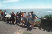 Group arrives at Beach 