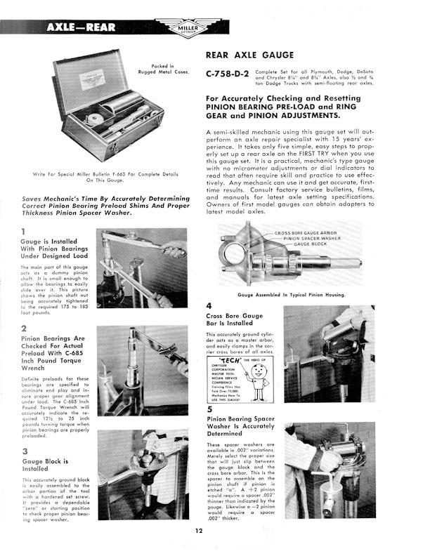 Miller Special Service Tools