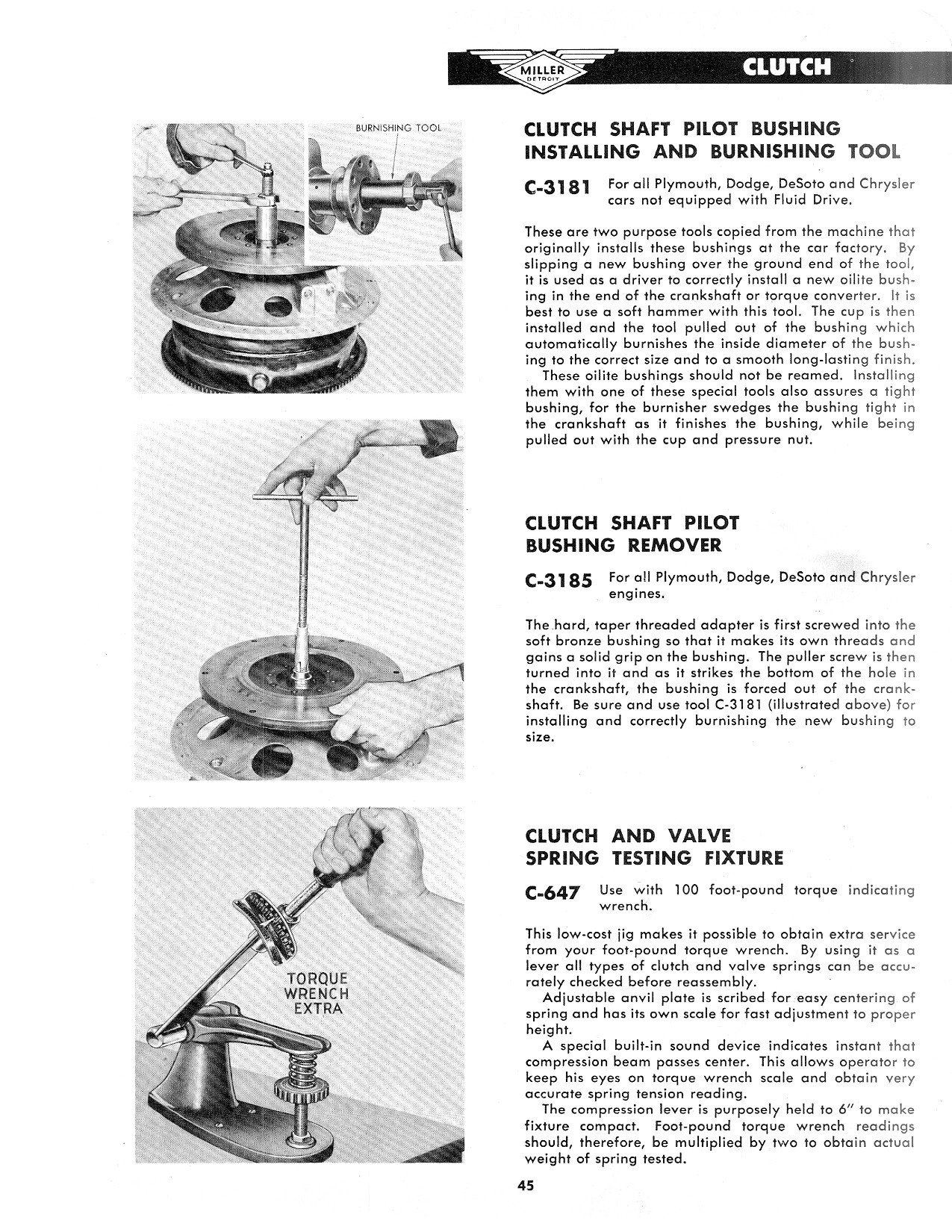 Miller Special Service Tools