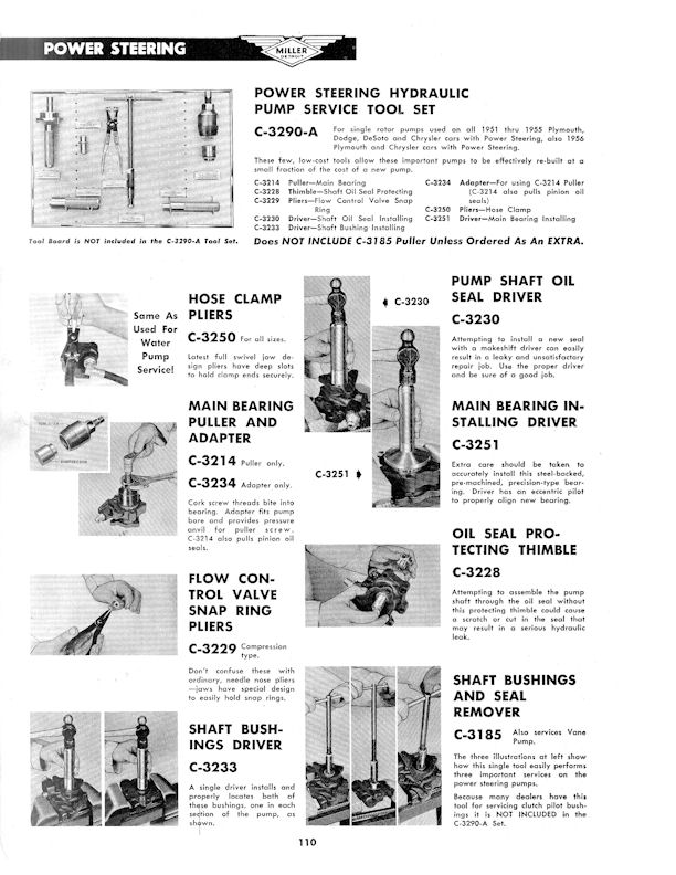 Miller Special Service Tools