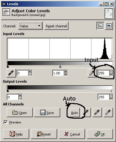 levels dialog