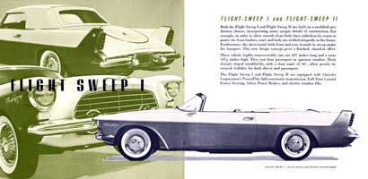 Pages 3-4: Flight Sweep I, four passenger sports convertible