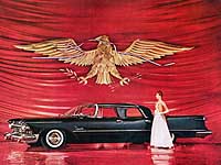 1958 Imperial advertisement, woman with black car