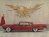 1958 Imperial ad, red car with woman