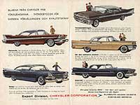 1958 Chrysler full line ad from Sweden