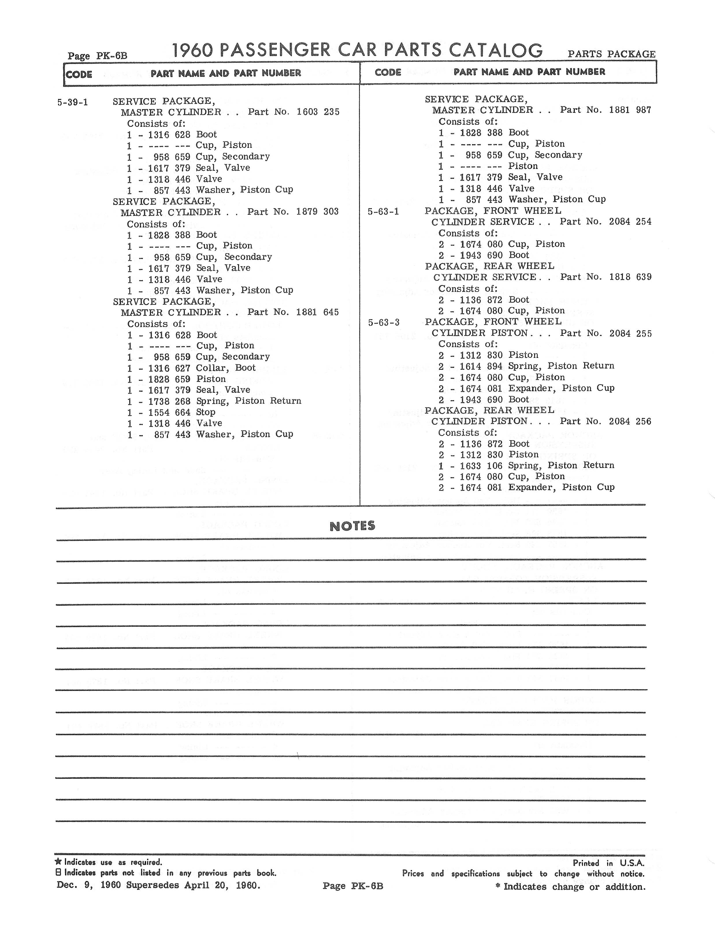1960 Chrysler Parts Manual