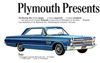 Introduction to the 1965 Plymouth Division, including Belvedere, Barracuda & Valiant.