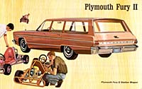 The 1965 Plymouth II and the three body styles offered in 1965: the two or four-door sedan and the station wagon.