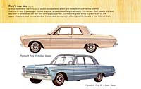 The 1965 Plymouth II and the three body styles offered in 1965: the two or four-door sedan and the station wagon.