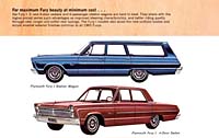 The 1965 Plymouth I and its three body styles: the station wagon and the two or four-door sedan.