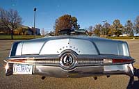 Close-up view or rear of 1965 Imperial convertible