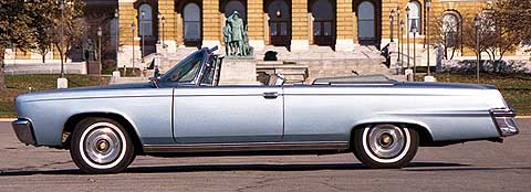 Side view of Carl Salmons' 1965 Imperial convertible.