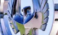 Hood ornament eagle, close-up.