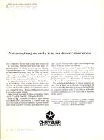 Advertisement, 1968 (Chrysler) Not everything is in the dealer showroom.
